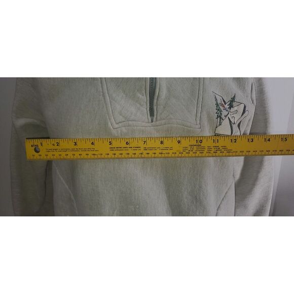 Vintage Rare Men's Large MTV Gray Pullover Long Sleeve 1/4 Zip USA Employee - Picture 8 of 11